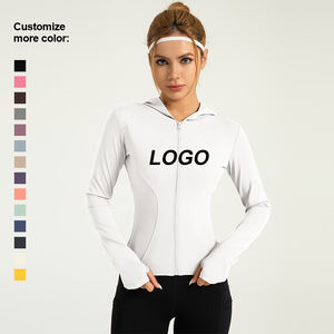 Veste de sport légère pour <span class=keywords><strong>femme</strong></span>, manches longues à pois ajourés, respirante, anti-transpiration, design yoga – Grande Vente - Product Image 1