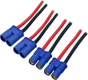 Konektor EC50 Betina 2 Pin dengan Kabel Silikon Lunak 10AWG/12AWG/14AWG untuk Baterai - Product Image 3