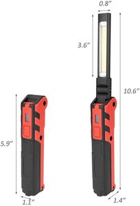 Lampe de travail COB LED d'inspection, Détecteur de tourmaline, Tunnel d'air, Détecteur de dioxyde de carbone WADE-JS090, Rechargeable - Product Image 3