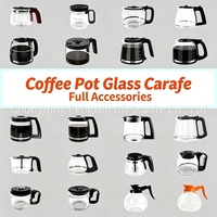 Carafe à café en verre transparente et écologique de 1100 ml, réglable en hauteur, compatible avec plusieurs marques de machines à café, carafe de remplacement
