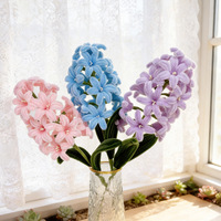 Bouquets de fleurs écologiques en gros, créatifs, prêts à l'emploi, avec bâtonnets torsadés, fleurs artisanales en crochet et en fil de pipe pour arrangements floraux