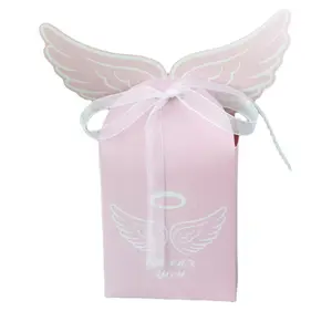 European Style birthday Chocolate Packaging boxes Creative Party Celebration Favor Candy Box Angel Wings Candy box