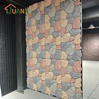 Panneau mural en pierre culturelle ISO Factory, panneau mural 3D en pierre PU, panneau mural en pierre PU imperméable, panneau mural intérieur