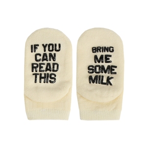 Stock Coffret Cadeau Nouveau-né Drôle de Texte Jolie Fille Coton Biologique Semelles en Caoutchouc Anti Bas Bébé Chaussettes Enfants <span class=keywords><strong>Chaussette</strong></span> Antidérapante pour Bébé Garçon - Product Image 2