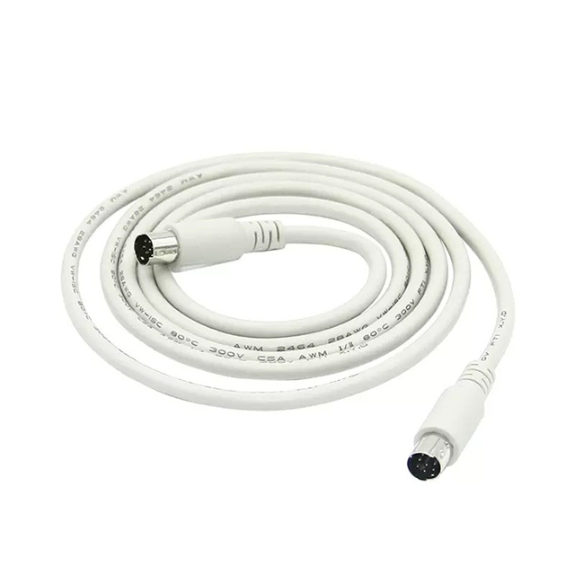 Mini DIN 8-Pin Cable 8 Mini Din Plugs 8 Pin Male-Male Cable Beige 1.5/2/3/4/5/6/7/9 M