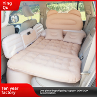 Kasur Lipat Tiup untuk Mobil dengan Penutup Kain PVC Berlapis Flocking untuk Alas Tidur di Kursi Belakang Mobil Keluarga