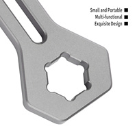Outil multifonction portable en alliage de titane EDC, mini-outil porte-clés, clé hexagonale, tournevis, levier, ODM, extérieur