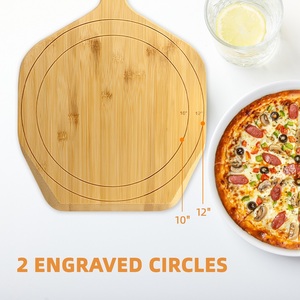 Set Server <span class=keywords><strong>Pizza</strong></span> in legno di bambù naturale adatto per <span class=keywords><strong>Pizza</strong></span> da 10/12 pollici - Product Image 6
