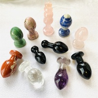 Vente en gros de plug anal en cristal de pierre précieuse naturelle pour femmes, baguette de massage, cadeau