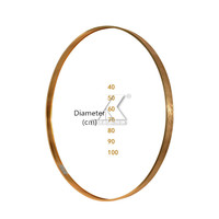 Cadre en aluminium brossé or/argent pour miroir/peinture, cadre de miroir extrudé en aluminium, cadre métallique rond – Vente chaude directe usine