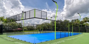 <span class=keywords><strong>Cancha</strong></span> DE <span class=keywords><strong>TENIS</strong></span> súper panorámica Vidrio templado Padel Court Grass - Product Image 4
