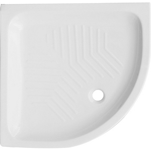 Receveur de douche d'angle moderne 90x90x12cm en céramique, design carré en fibre de verre pour salles de bain, douches et hôtels - Product Image 2