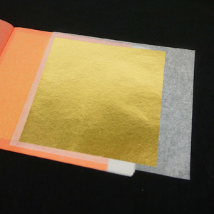 Feuilles <span class=keywords><strong>d</strong></span>'<span class=keywords><strong>or</strong></span> véritable 23 carats pour l'art, 8 x 8 cm, 25 feuilles par carnet, pour dorure, pâtisserie, <span class=keywords><strong>or</strong></span> comestible, <span class=keywords><strong>d</strong></span>écoration de gâteaux - Product Image 2