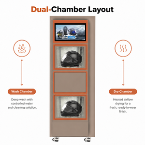 Distributeur automatique de casques intelligents Yunyin, double compartiment de nettoyage, écran tactile 18,5 pouces, garantie 1 an, Wi-Fi/4G LTE - Product Image 1