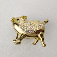 Nouvelle poignée de tiroir moderne en alliage de zinc, design animal (motif cochon)
