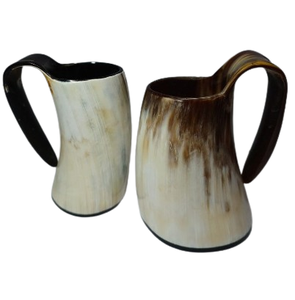 Taza de cerveza de cuerno de beber vikingo Natural Vintage, taza de cuerno de búfalo, taza auténtica pulida brillante para cerveza - Product Image 6