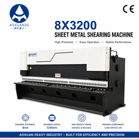 Cisaille à guillotine CNC entièrement automatique AOXUAN 8*3200mm, machine de cisaillement industrielle à poutre oscillante hydraulique, facile à utiliser