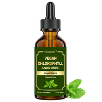 Complément alimentaire pour le bien-être général, gouttes liquides de chlorophylle à 50 mg, saveur menthe poivrée, 100 % végétalien, naturel, marque privée OEM