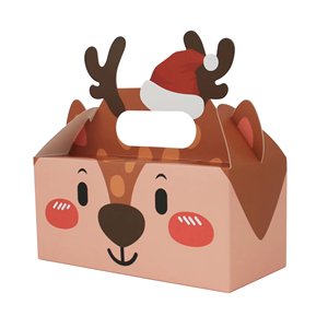 Cajas de Regalo para Dulces, Galletas, Sushi y Aperitivos, con Asas, Ecológicas, Reciclables, de Papel, para la Escuela, el Aula, Fiestas Navideñas, Recuerdos de Fiesta Navideña en 3D - Product Image 4