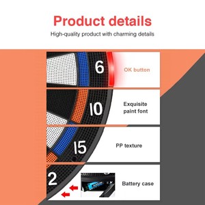 Juego de dardos de alta calidad para 1-4 jugadores, multijugador, electrónico con Bluetooth - Product Image 4