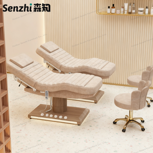 Luxe houten velours behandelbed met 3 motoren, elektrische massagefunctie, voetbediening en led-lamp - Product Image 3