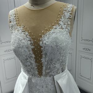 Vestido de novia de tren desmontable de sirena 12 con cuentas para mujer de talla grande de playa 2 en 1 - Product Image 5