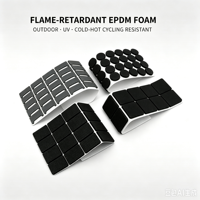 Bande d'étanchéité en mousse EPDM OEM, bande de caoutchouc éponge à cellules fermées, auto-adhésive, résistante aux intempéries, en rouleau, pour l'étanchéité des portes, fenêtres et armoires