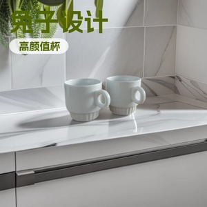 Loyalty White <b>Ceramic</b> Coffee <b>Cup</b> With Handle Heat Resistant Home Office Use - Product Image 5