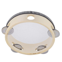 Wholesale Hand Held Birch Tambourine Drum 6 Inch Metal Jingles Bell Percussion Gift Musical Educational Drum Instrument for Kids