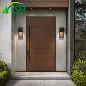 Wish Home Aluminium <span class=keywords><strong>Porte</strong></span> en <span class=keywords><strong>bois</strong></span> Extérieur Entrée principale Conception à noyau solide Portes pivotantes modernes en <span class=keywords><strong>bois</strong></span> - Product Image 6