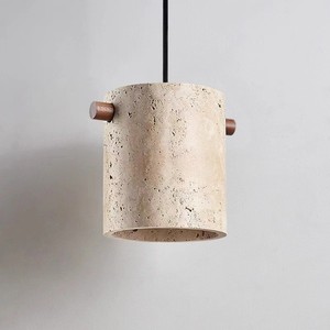 Lámpara Colgante Vintage Wabi Sabi de Travertino, Cilíndrica, E27, Luz LED Cálida Blanca, Decoración para el Hogar, Dormitorio, Comedor - Product Image 2