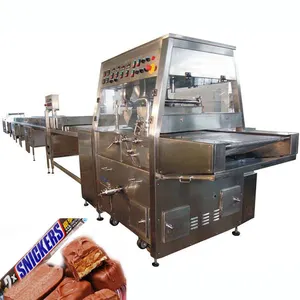 Genyond Chocolate Coating Line 400mm Wirking Width with 5m Cooling Tunnel for Biscuits, Snack Bars, Wafer Chocolate Enrober