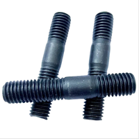8.8 Grade Blackened Carbon Steel Stud Screw GB901 Threaded Rod M8-M14 High Strength