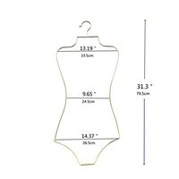 Porte-maillot de bain bikini en métal doré rosé, forme de corps, à un seul niveau, pour maillots de bain, robes, lingerie, boutique, garde-robe