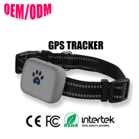 Traceur GPS pour chien gris certifié CE/FC, étanche, contrôle des aboiements, suivi historique en temps réel, clôture virtuelle, appel d'urgence, localisateur