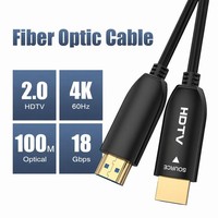 Câble AOC 4K HDTV 2.0 18 Gbps à fibre optique haute vitesse, prise en charge 4K60Hz HDR ARC pour Smart TV Hub