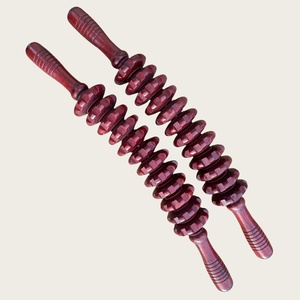 Diep Weefsel Lichaamsbeen <span class=keywords><strong>Massager</strong></span> Handheld Houten Roller Met Ballen Voor Spierpijn Stick <span class=keywords><strong>Machine</strong></span> - Product Image 4