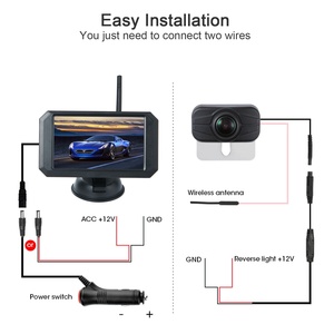 Nhà máy Giá 2.4 GHZ Không Dây Kỹ Thuật Số Xe Phía Sau Xem Gương <span class=keywords><strong>Kit</strong></span> Với Máy Ảnh - Product Image 6