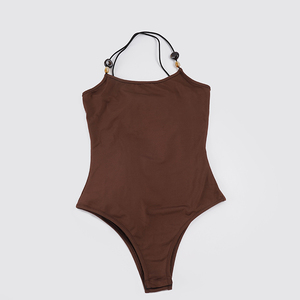Camiseta sin mangas sexy vintage para mujer, de ajuste regular, impermeable, de color sólido, ceñida al cuerpo y con efecto de cintura entallada, de una pieza. - Product Image 2