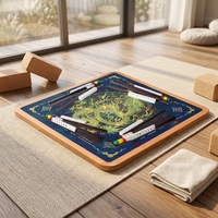 Rangée de rangement pour Mahjong en bois avec règle de tri et boîte de rangement, mini-bac à dominos, style minimaliste