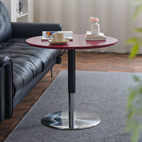 Table basse relevable moderne en MDF colorée pour salon, réglable hydrauliquement, 5 couleurs : rouge, jaune, bleu, noir, blanc