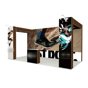 Stand fieristico 10x20 ft riutilizzabile portatile modulare pop up espositore in alluminio sfondo ad arco