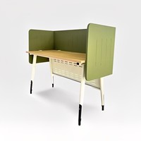 Écran de séparation simple pour poste de travail, panneau de bureau en polyester insonorisant, style moderne et minimaliste, usage commercial