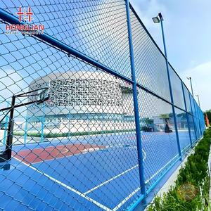 निर्माण गैल्वेनाइज्ड अस्थायी पैनल pvc बाड़ लगाना ब्लैक 6 फीट x 200 फीट 11 गेज धातु श्रृंखला लिंक बाड़ - Product Image 2