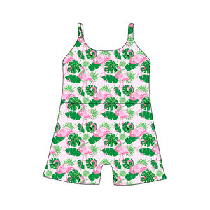 Maillots <span class=keywords><strong>de</strong></span> <span class=keywords><strong>bain</strong></span> pour filles, imprimés Hawaï, été, sans manches, une pièce, bretelles réglables, réversibles, pour bébés filles - Product Image 3