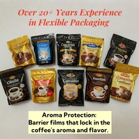 Sachet à fond plat en papier kraft écologique avec fermeture éclair, sachet de thé personnalisé, sac à café de qualité alimentaire avec valve et fenêtre