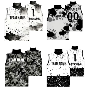 Maillot de football américain 7v7 à col roulé, personnalisé, entièrement sublimé, motif crâne, style streetwear, compression, Pure Youth - Product Image 2