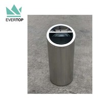 Poubelle à déchets DB-65B à dessus biseauté, en acier inoxydable rond, pour poubelle à déchets directe, fabrication chinoise, poubelle commerciale