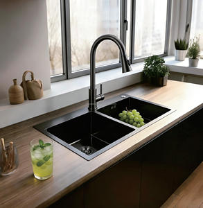 Modern Single Bowl Rectangular Undermount <b>Kitchen</b> <b>Sink</b> with Nano Surface Stainless Steel Valve Two Holes Drainer Included - Product Image 1
