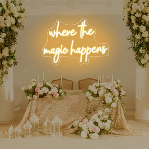 Dove la magia avviene l'insegna al Neon ha portato i cartelli luminosi per decorazioni murali con luce al Neon con lettera USB - Product Image 1